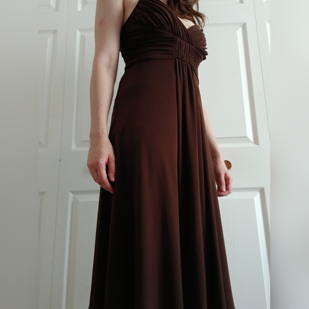 Elegant Brown Maxi Dress
